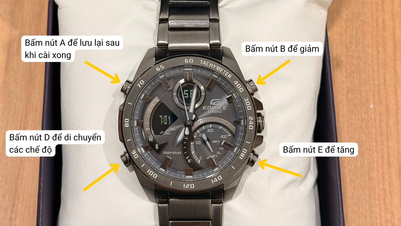 C&aacute;ch bước chỉnh giờ