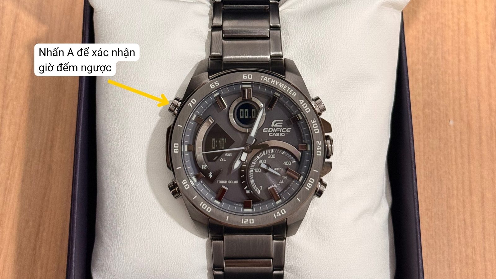Nhấn n&uacute;t A để x&aacute;c nhận giờ đếm ngược