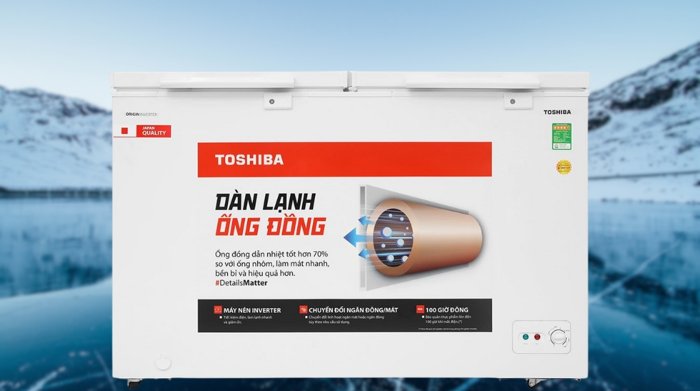 Kiểu dáng 2 cửa mở riêng biệt, hạn chế thất thoát hơi lạnh và thuận tiện phân loại thực phẩm