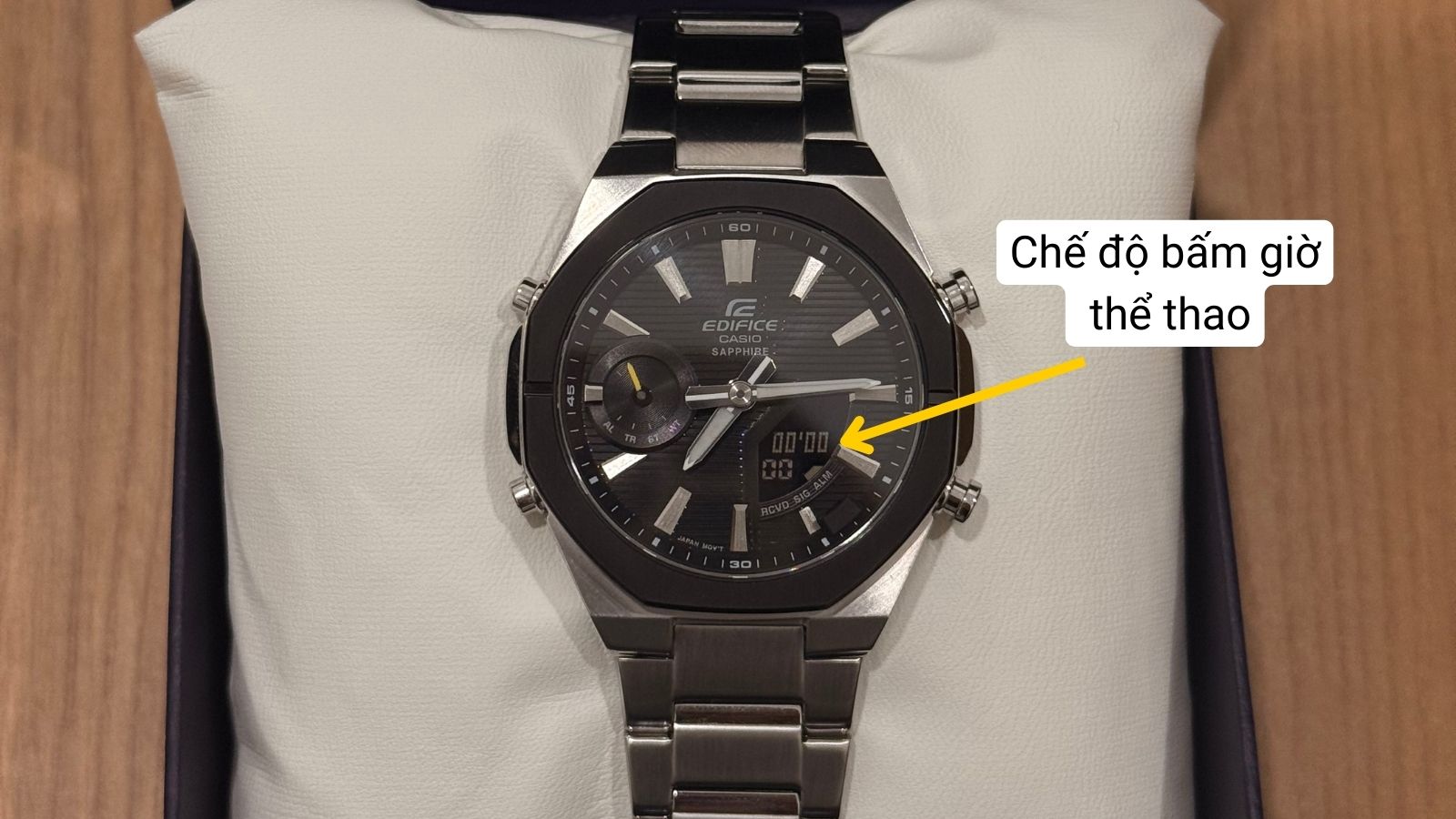 Di chuyển n&uacute;t C t&igrave;m tới chế độ 00'00 hoặc STW