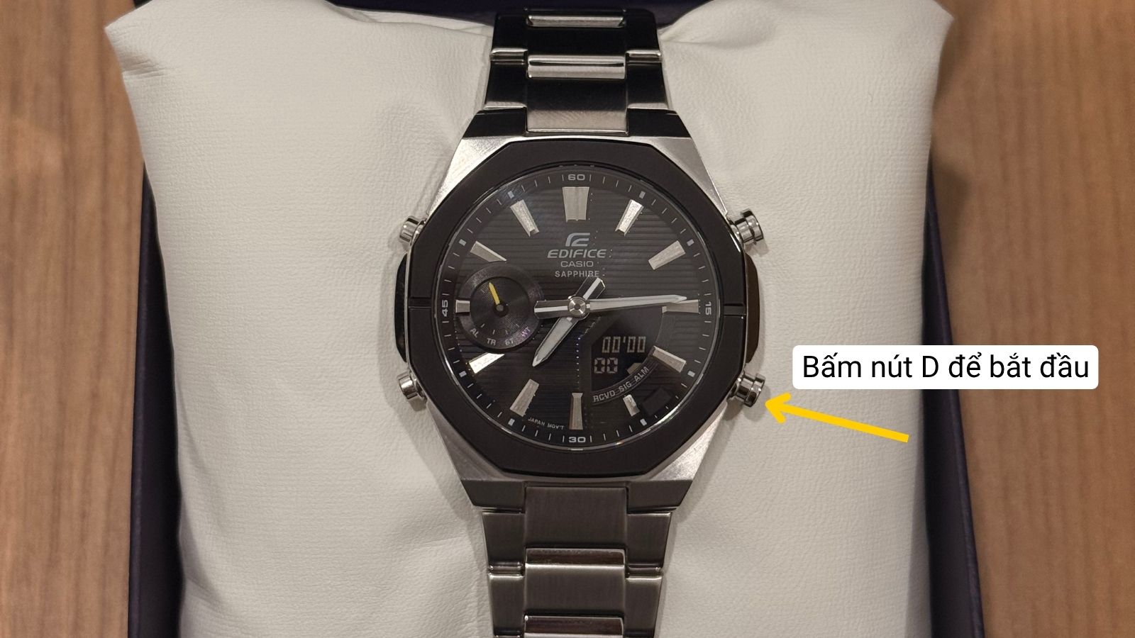 Bấm n&uacute;t D để bắt đầu