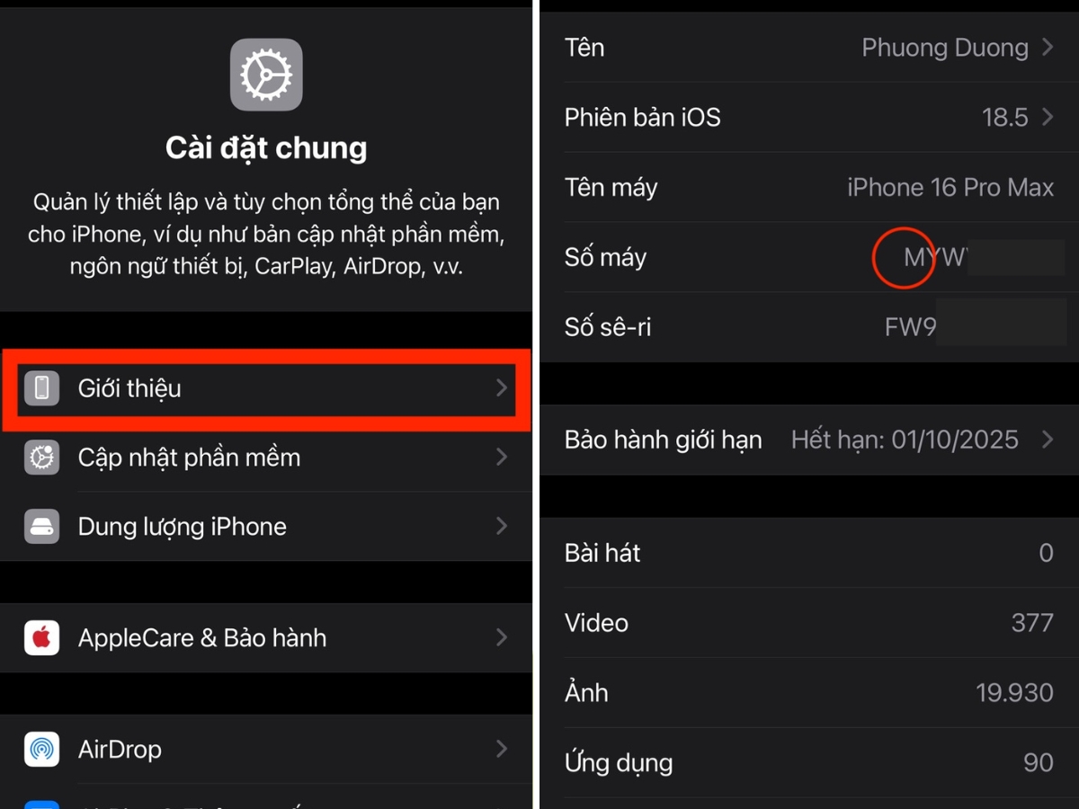 Kiểm tra k&yacute; tự đầu ti&ecirc;n của Số m&aacute;y