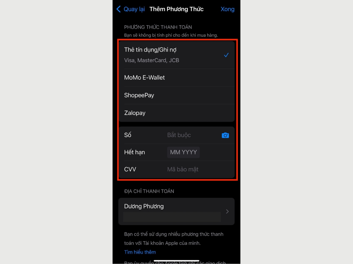 Chọn loại h&igrave;nh muốn th&ecirc;m