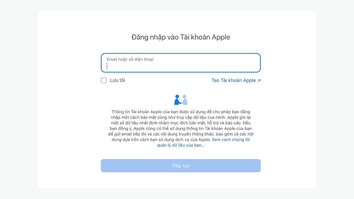 Đăng nhập bằng Apple ID