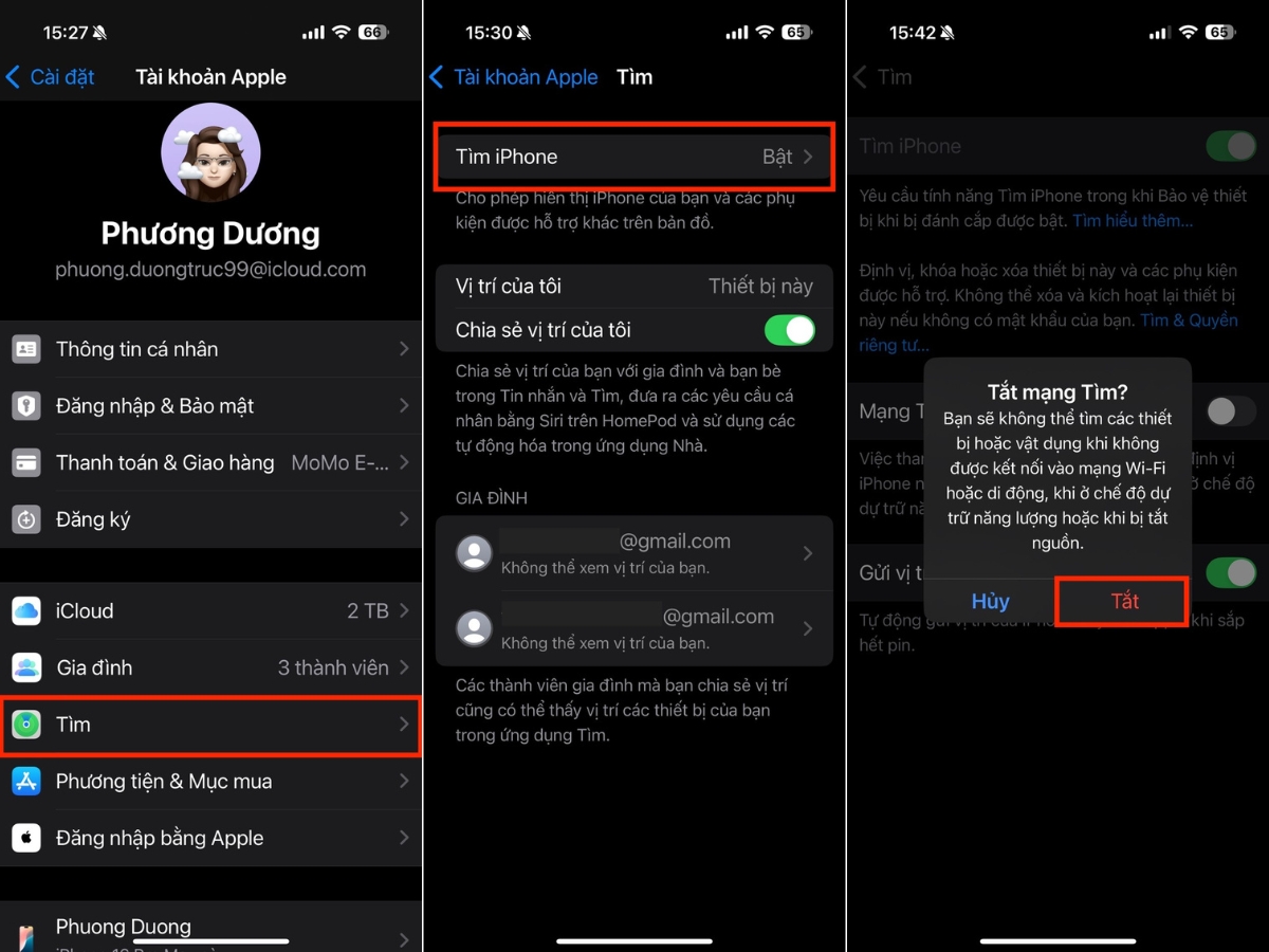 Gạt công tắc ở mục Mạng Tìm Gạt công tắc ở mục Mạng Tìm