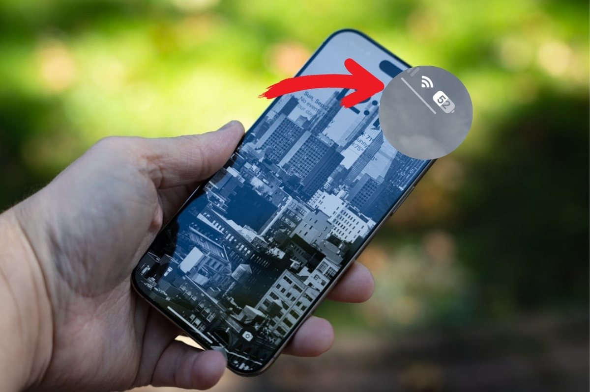 Gạch ngang dưới cột s&oacute;ng tr&ecirc;n iPhone