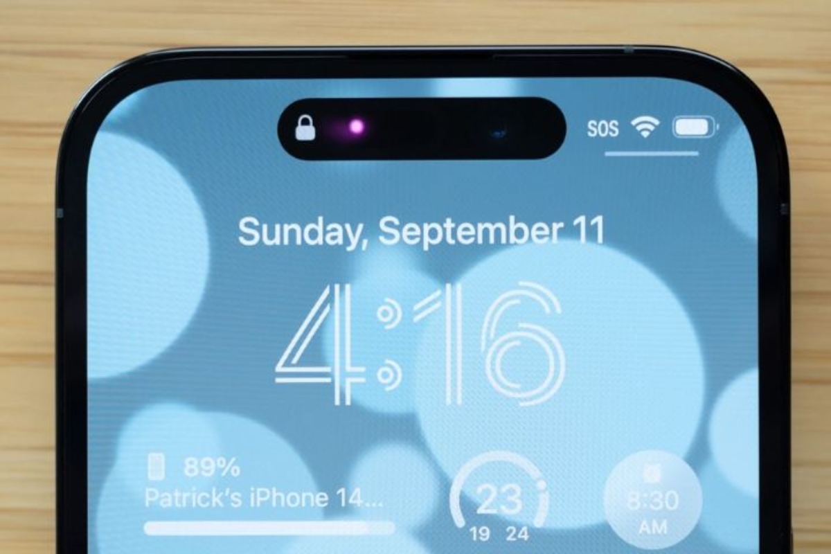 Gạch ngang dưới cột s&oacute;ng chỉ c&oacute; tr&ecirc;n iPhone được trang bị Dynamic Island
