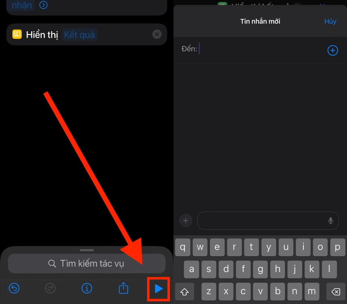 Nhấn v&agrave;o biểu tượng h&igrave;nh n&uacute;t Play để chạy thử