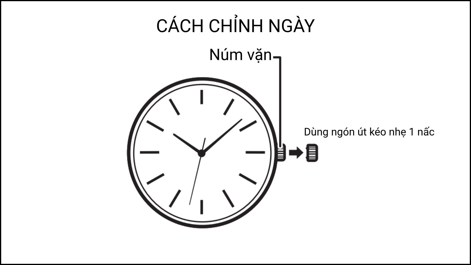 K&eacute;o nhẹ 1 n&uacute;t để chỉnh ng&agrave;y