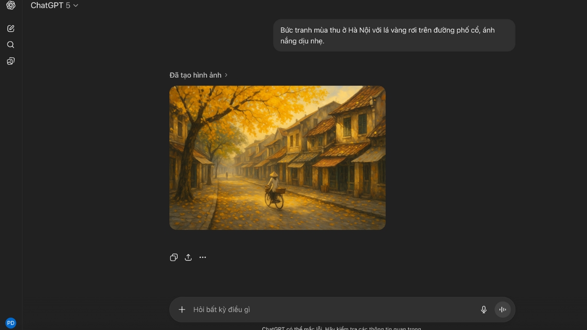 Bức tranh mùa thu ở Hà Nội với lá vàng rơi Bức tranh mùa thu ở Hà Nội với lá vàng rơi