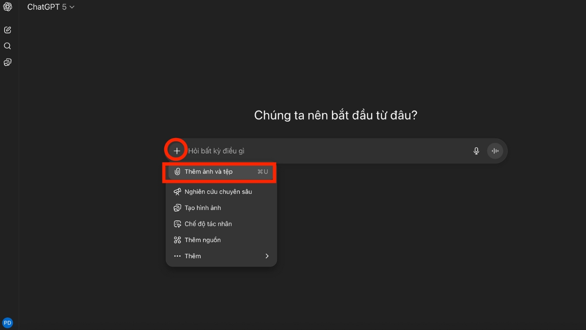 Chọn Th&ecirc;m Ảnh v&agrave; Tệp