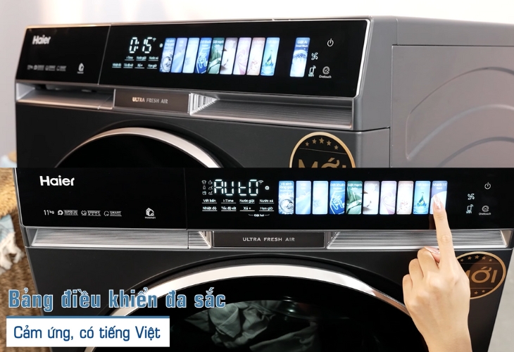 Bảng điều khiển cảm ứng đa sắc màu bằng tiếng Việt, dễ dàng sử dụng
