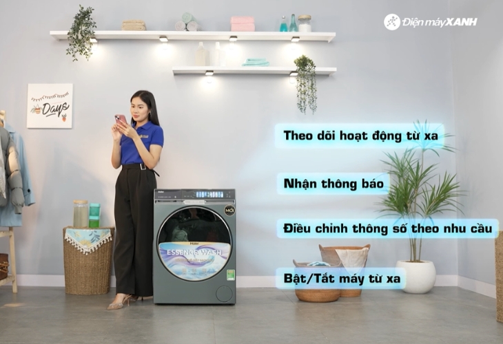Bạn có thể điều khiển máy giặt từ xa dễ dàng với ứng dụng Haismart