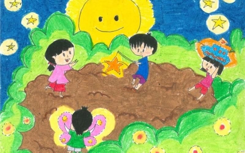 Mẫu 4: Tranh vẽ trung thu đơn giản