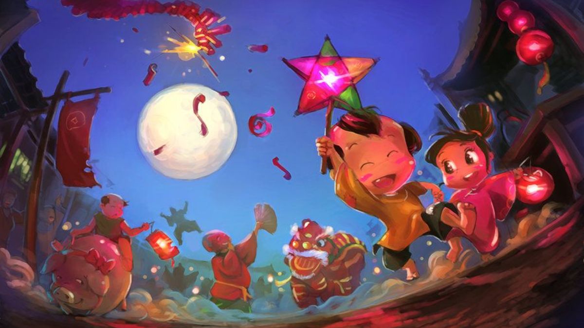  Vẽ tranh phong cảnh Tết Trung Thu