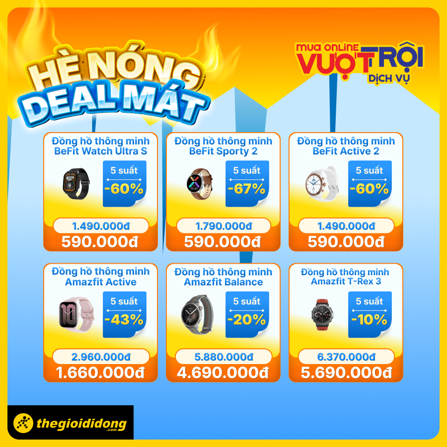 Hè nóng – Deal mát: Giảm giá cực sâu chỉ trong 3 ngày, săn sale công nghệ tại đây