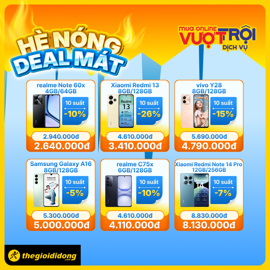 Hè nóng – Deal mát: Giảm giá cực sâu chỉ trong 3 ngày, săn sale công nghệ tại đây
