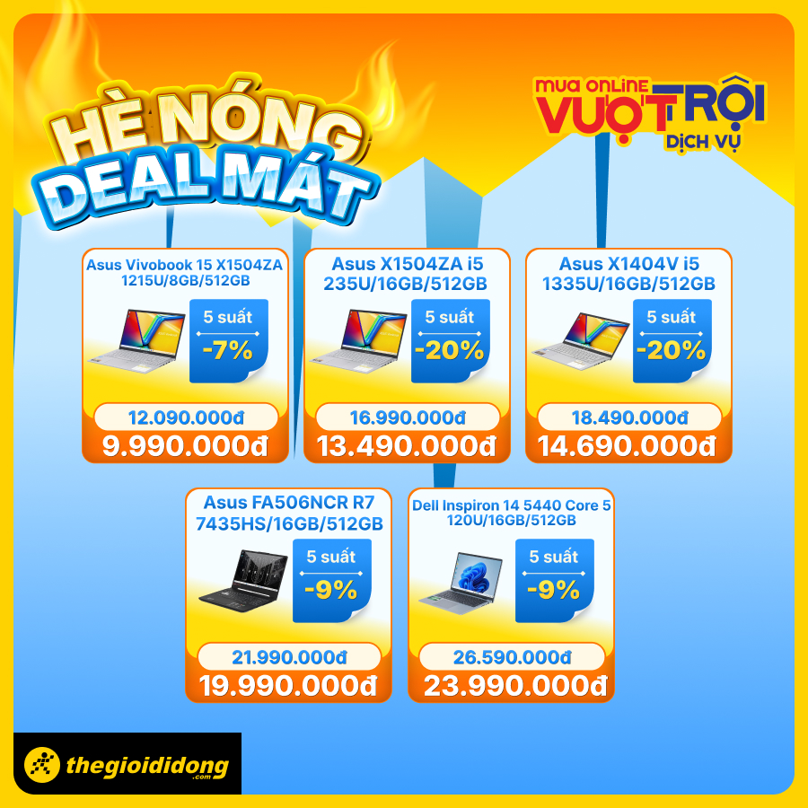 Hè nóng – Deal mát: Giảm giá cực sâu chỉ trong 3 ngày, săn sale công nghệ tại đây