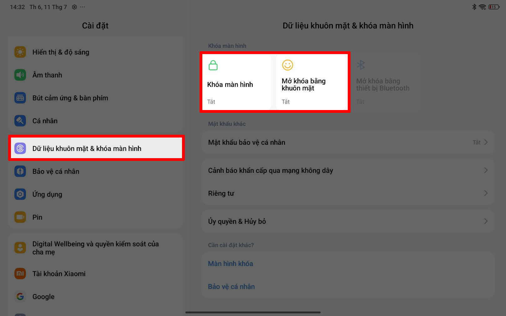 Cách đặt mật khẩu màn hình trên Redmi Pad 2 Cách đặt mật khẩu màn hình trên Redmi Pad 2