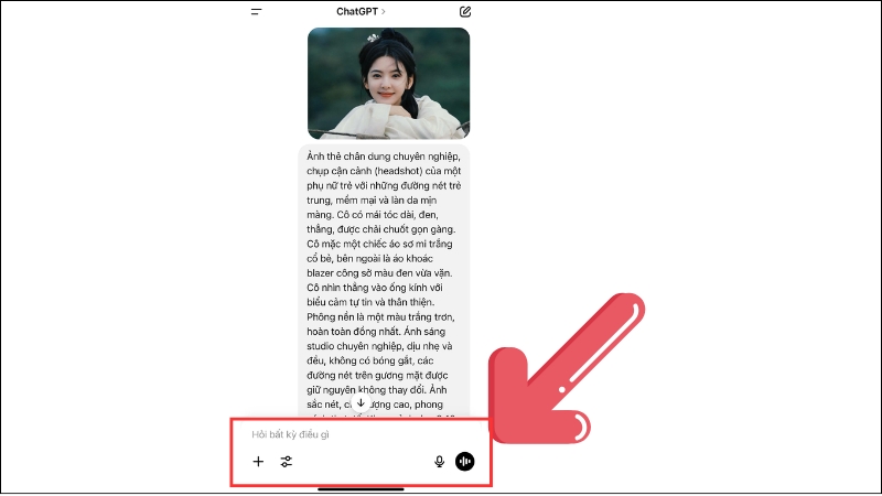Chọn ảnh gốc v&agrave; bấm v&agrave;o &ocirc; nhập prompt
