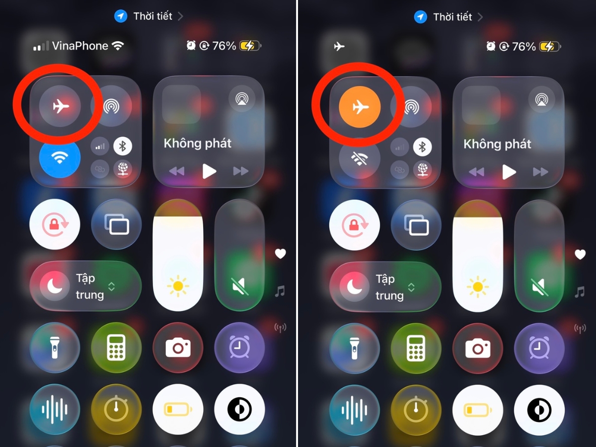 Bật và tắt Chế độ máy bay Bật và tắt Chế độ máy bay