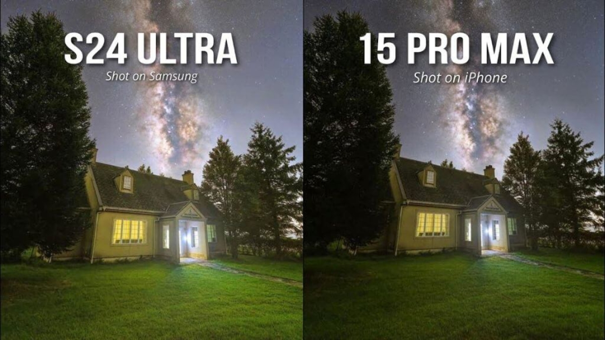 H&igrave;nh chụp tr&ecirc;n Samsung S24 Ultra v&agrave; iPhone 15 Pro Max