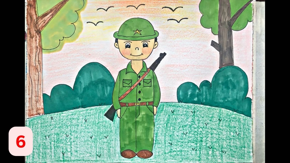 Phác họa hai cánh tay cân đối với phần vai