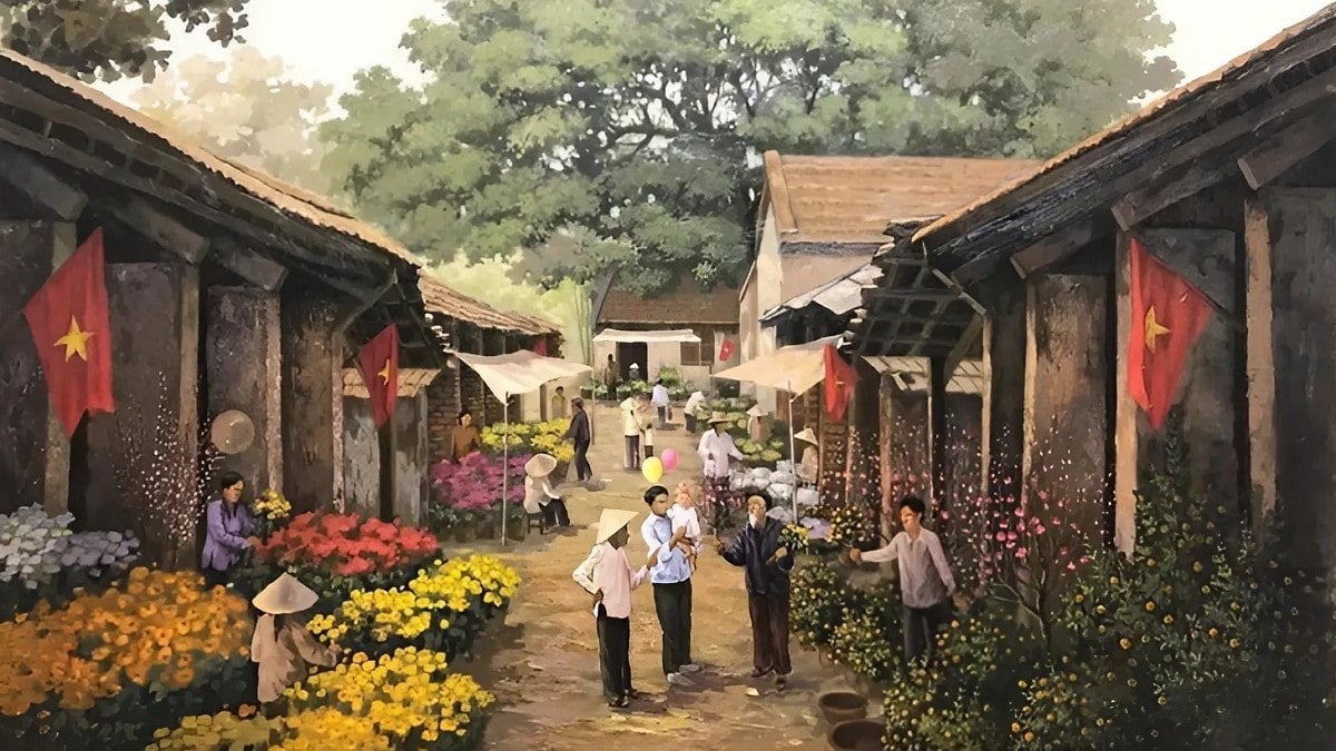 Vẽ tranh ngày Tết quê em