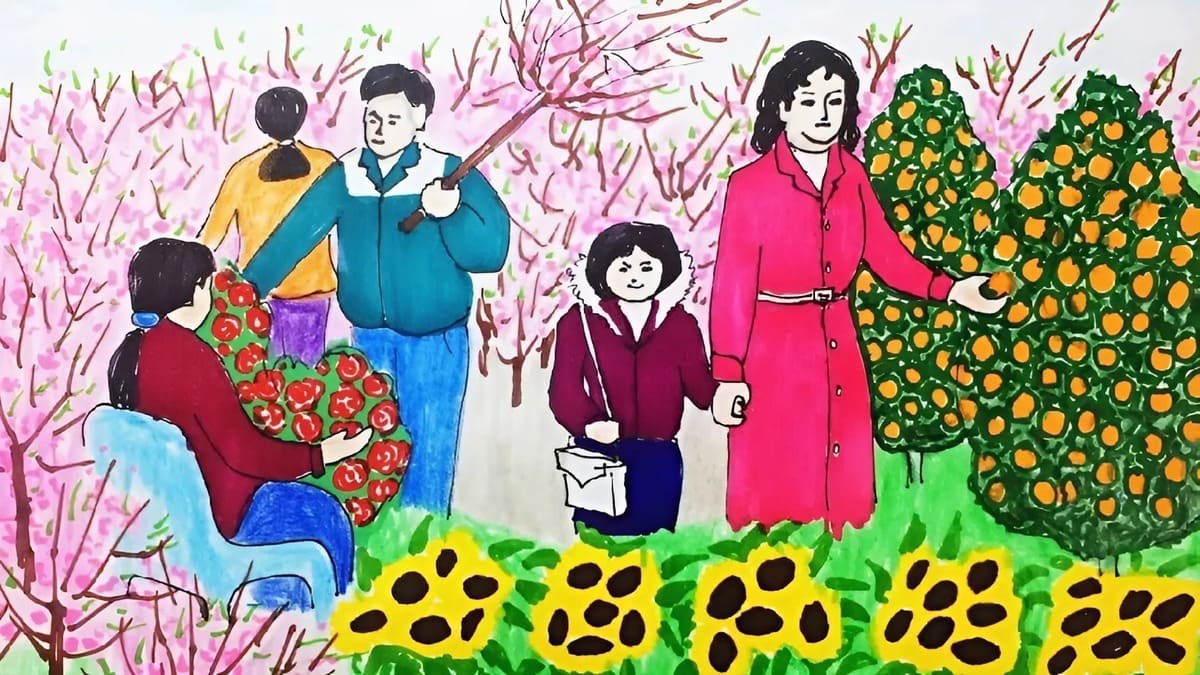 Vẽ tranh ngày Tết và mùa xuân