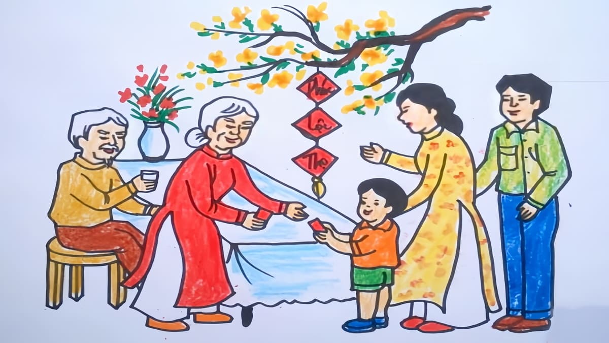 Vẽ tranh chúc Tết