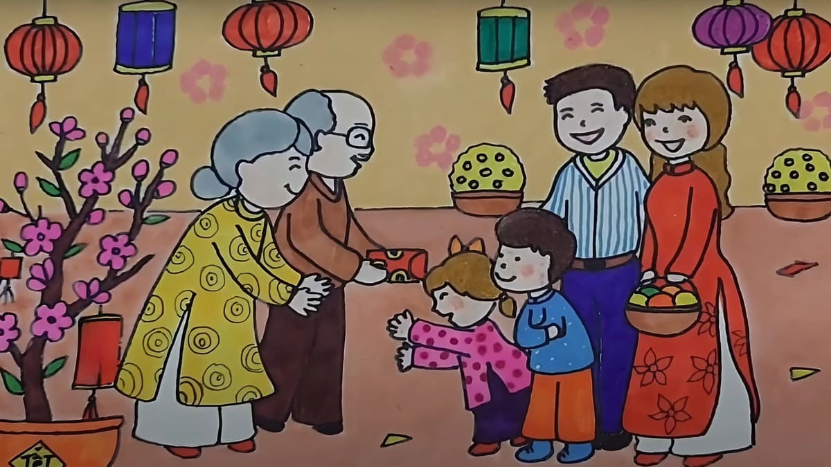 Vẽ tranh chúc Tết