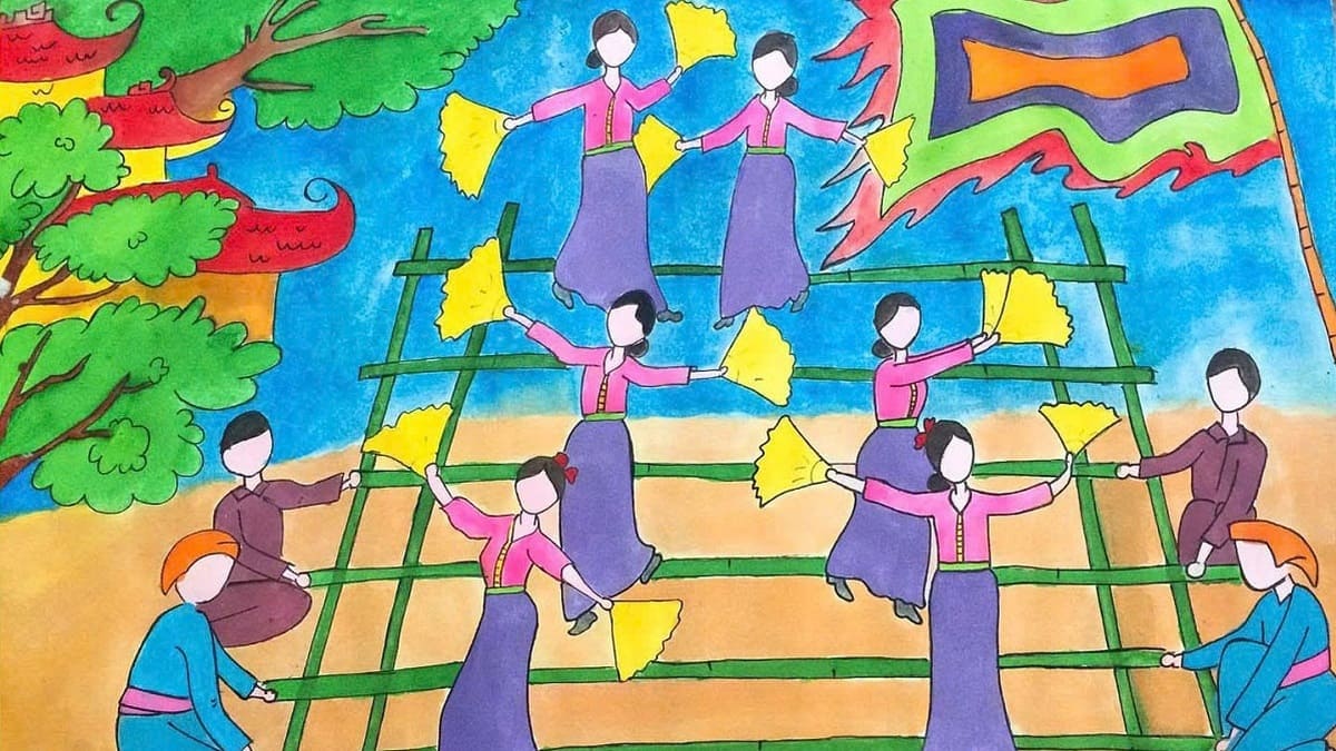 Ý tưởng vẽ tranh ngày Tết lễ hội