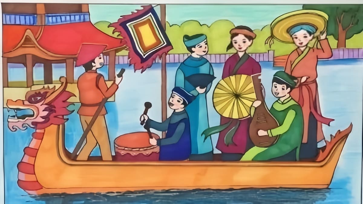 Ý tưởng vẽ tranh ngày Tết lễ hội