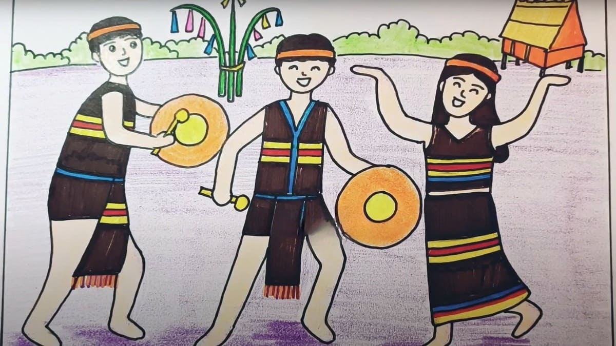 Ý tưởng vẽ tranh ngày Tết lễ hội