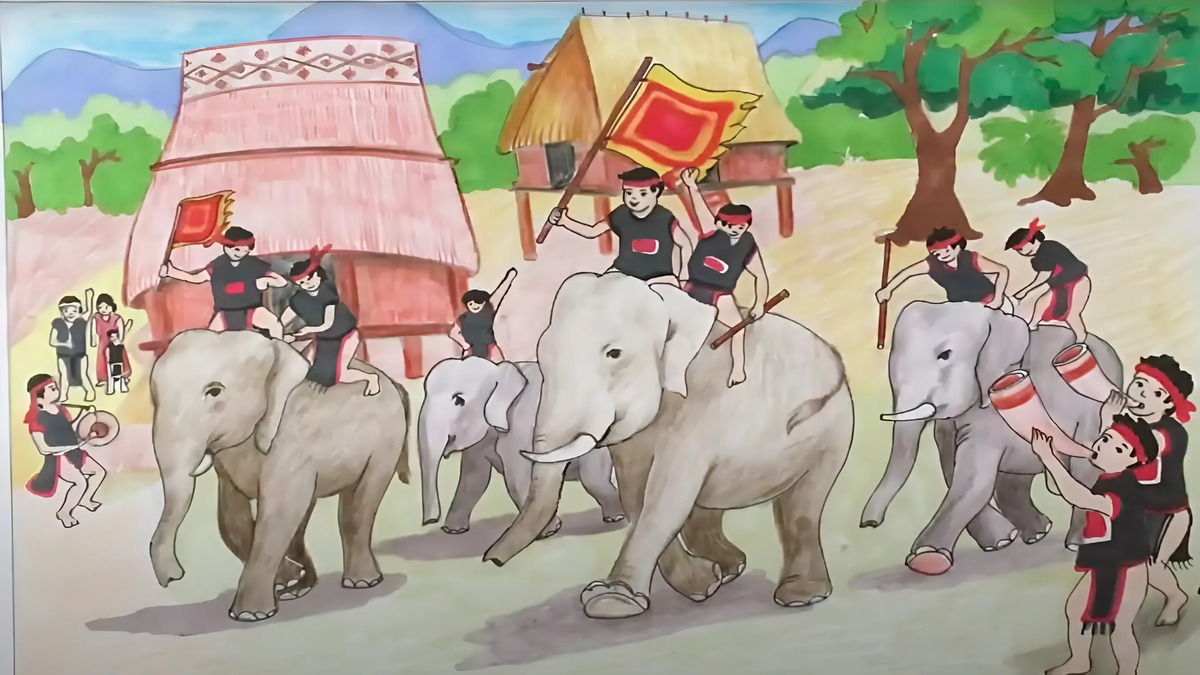 Ý tưởng vẽ tranh ngày Tết lễ hội