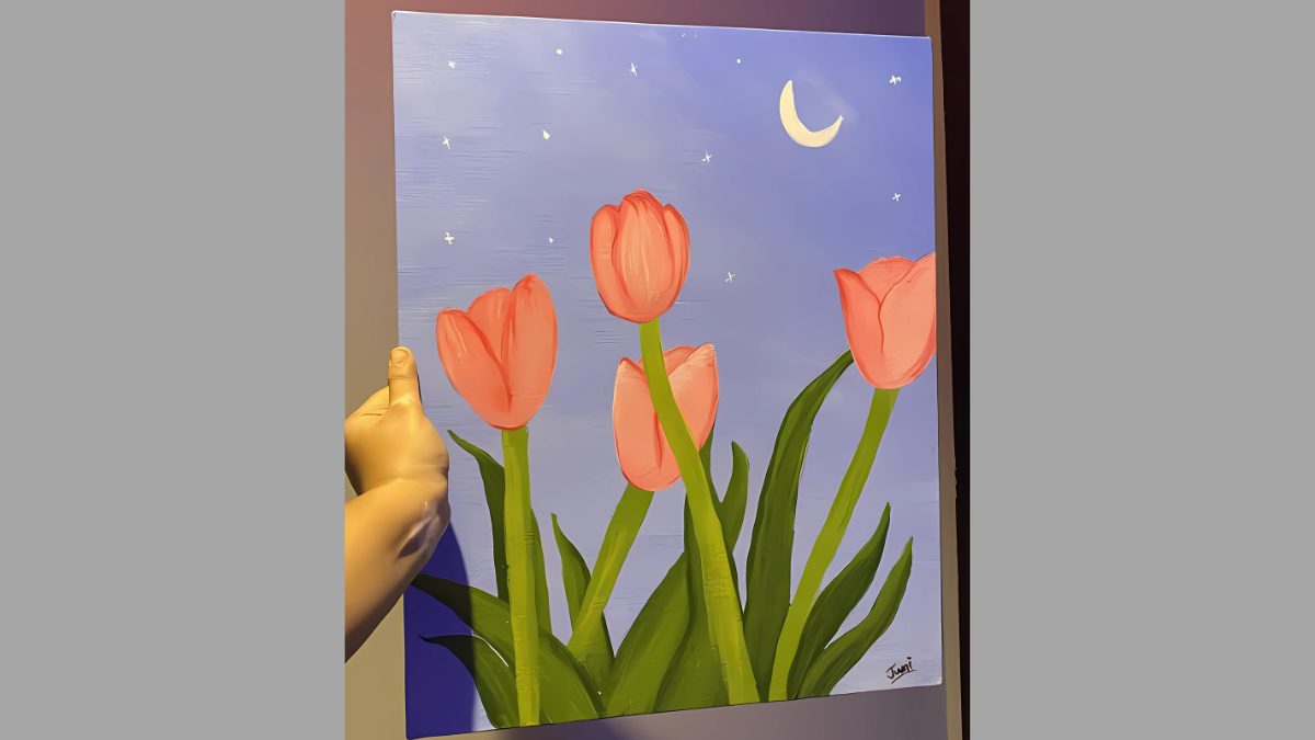 Mẫu tranh vẽ hoa tulip đẹp Mẫu tranh vẽ hoa tulip đẹp