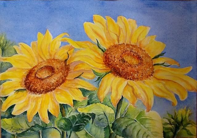mẫu tranh vẽ hoa hướng dương đẹp mẫu tranh vẽ hoa hướng dương đẹp
