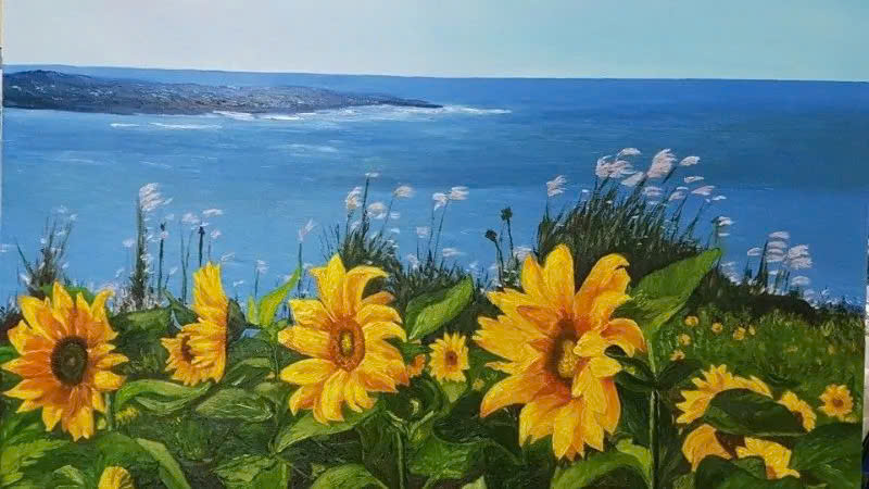 Mẫu tranh vẽ hoa hướng dương đơn giản Mẫu tranh vẽ hoa hướng dương đơn giản