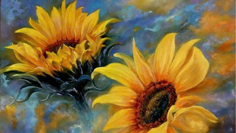 Mẫu tranh vẽ hoa hướng dương đơn giản Mẫu tranh vẽ hoa hướng dương đơn giản