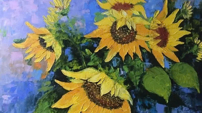 Mẫu tranh vẽ hoa hướng dương đơn giản Mẫu tranh vẽ hoa hướng dương đơn giản