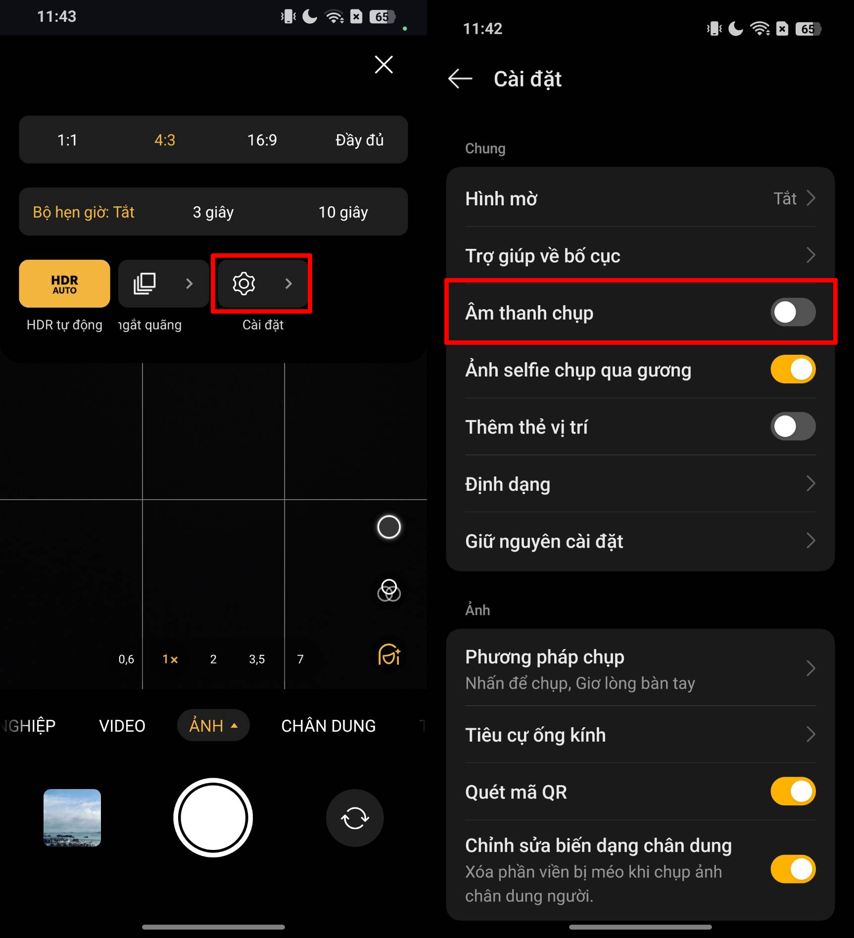 Cách tắt âm chụp hình trên OPPO Reno14 series Cách tắt âm chụp hình trên OPPO Reno14 series