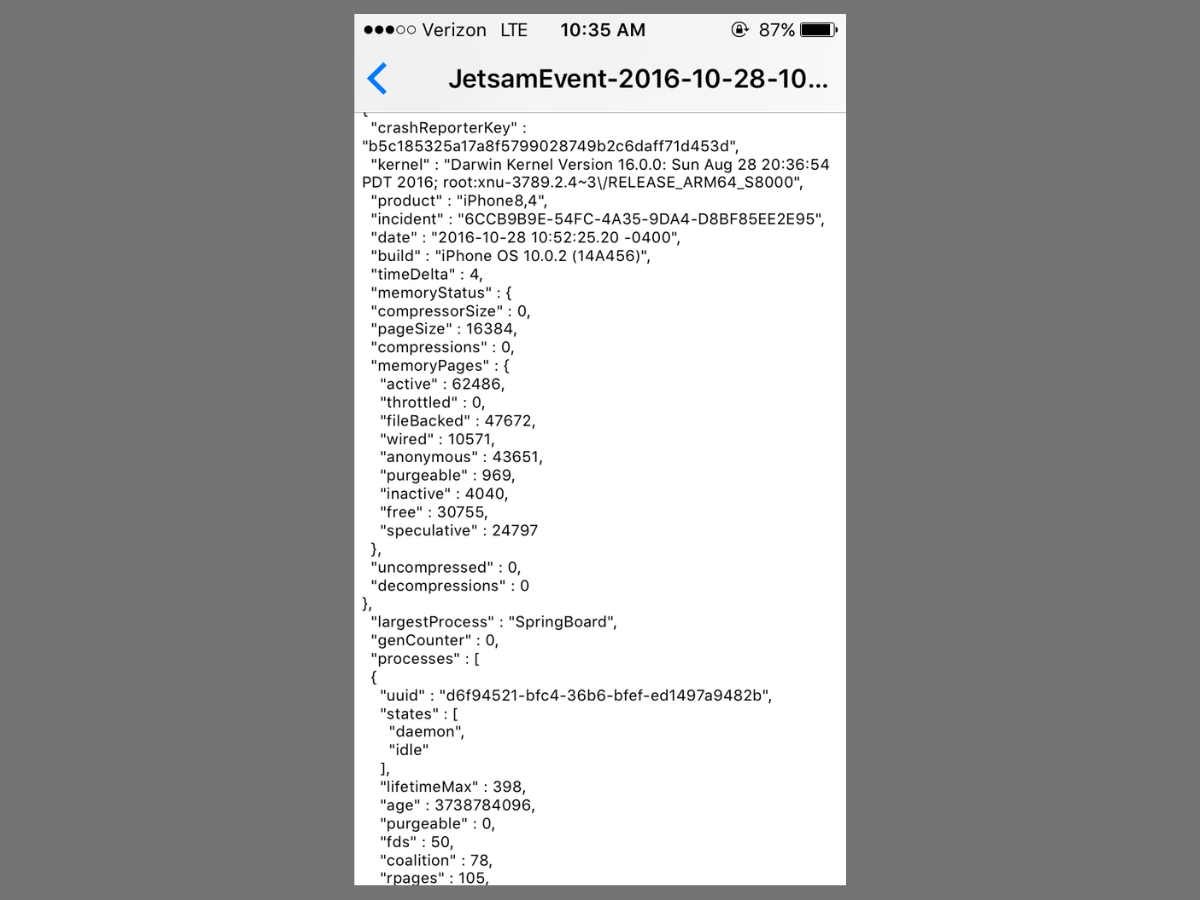 Jetsam-event tr&ecirc;n iPhone
