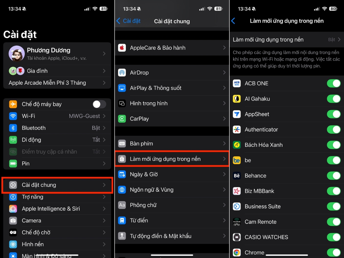 Tắt bớt c&aacute;c ứng dụng kh&ocirc;ng cần thiết