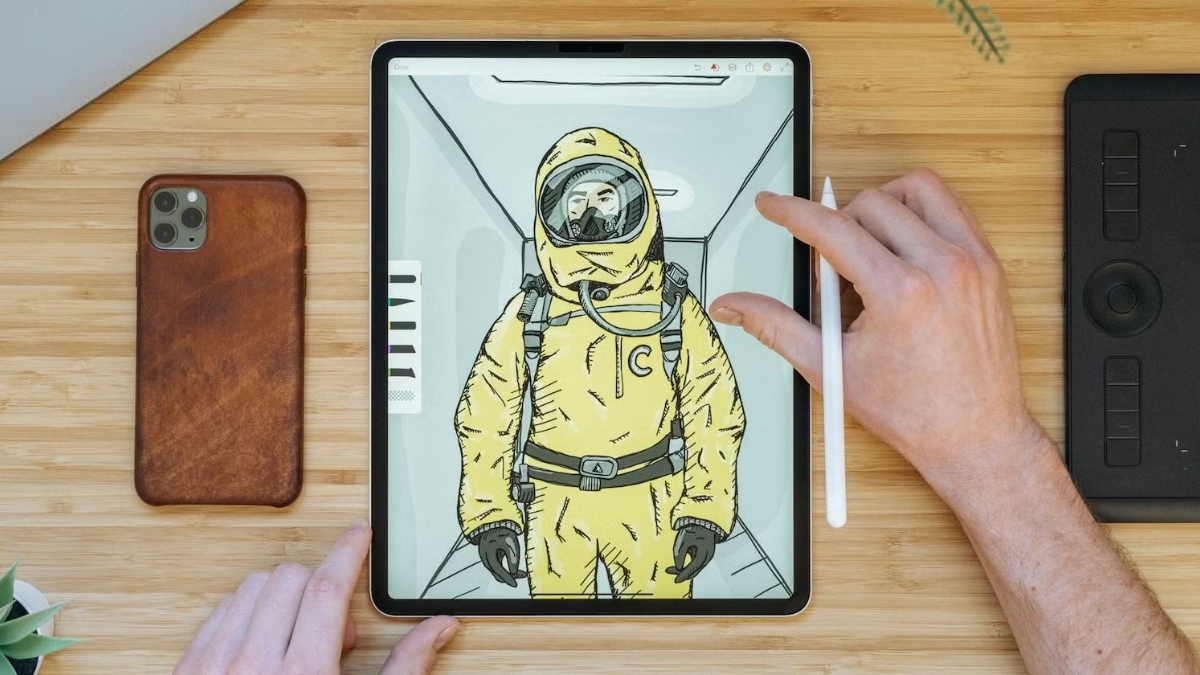 Apple Pencil mang lại cảm gi&aacute;c vẽ, ghi ch&uacute; tự nhi&ecirc;n như tr&ecirc;n giấy