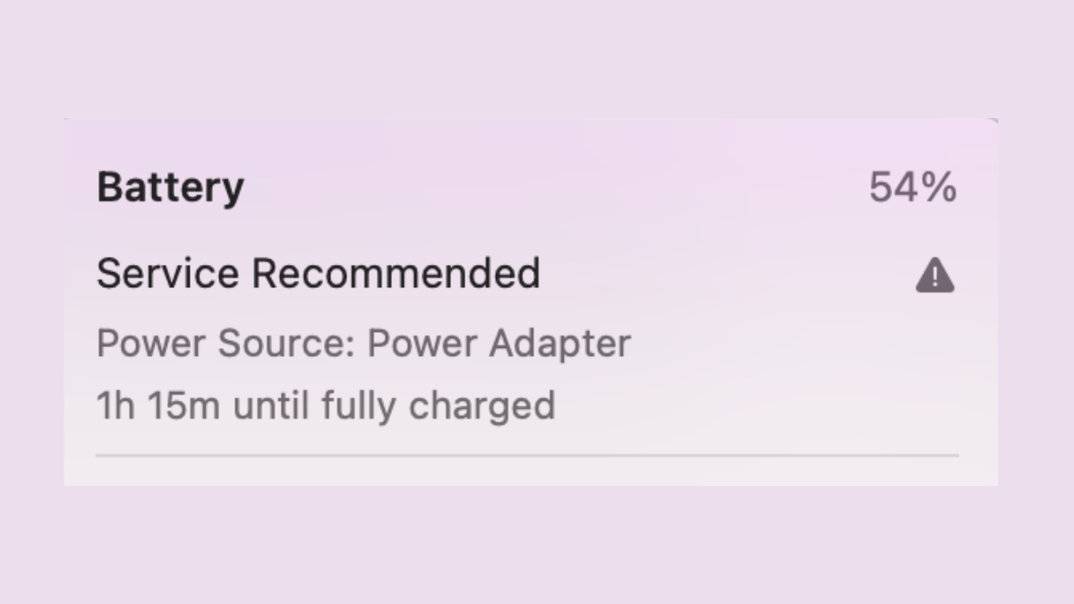 Pin cần bảo tr&igrave; (Service Recommended)