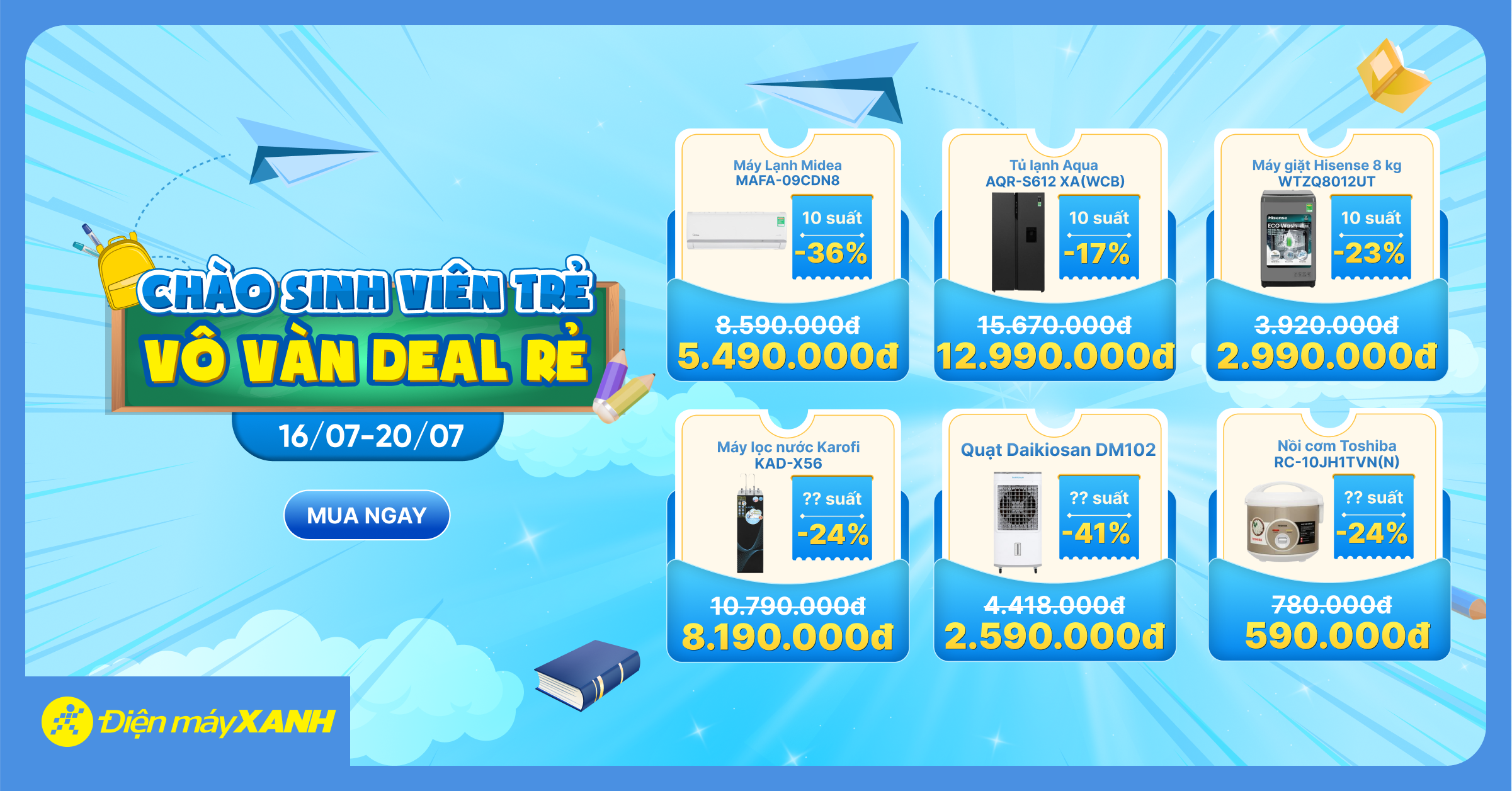 CHÀO SINH VIÊN TRẺ – VÔ VÀN DEAL RẺ CHÀO SINH VIÊN TRẺ – VÔ VÀN DEAL RẺ