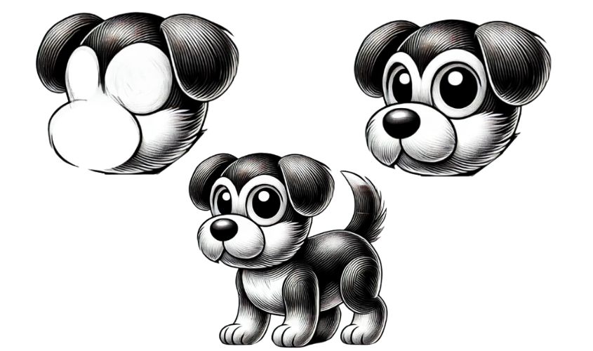 Cách vẽ con chó đẹp bằng bút chì