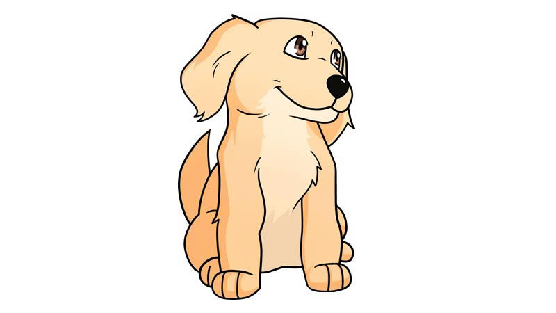 Mẫu 5: Tranh vẽ con chó đơn giản