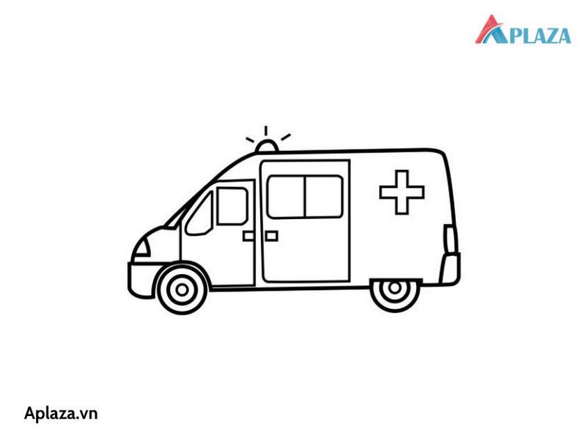 Tranh tô màu xe cứu thương - 53