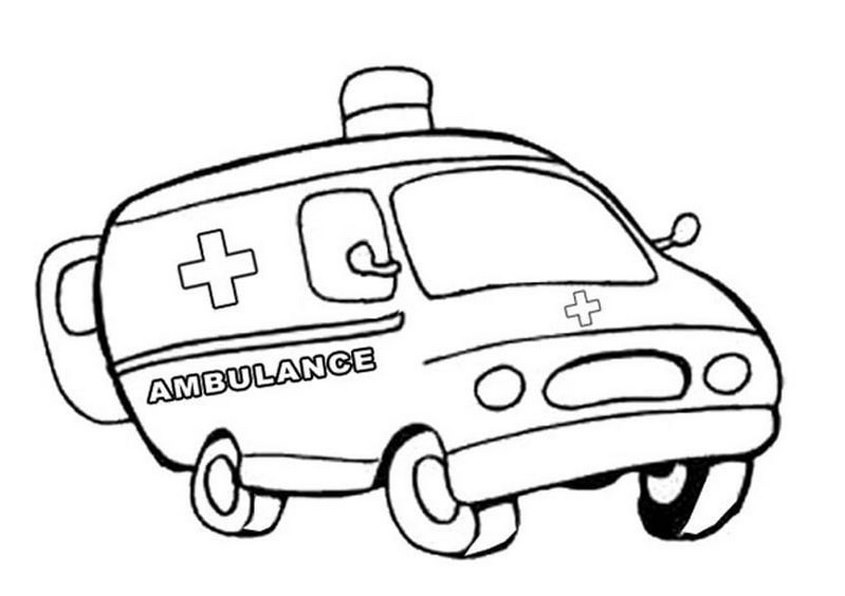 Tranh tô màu xe cứu thương - 41